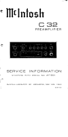 McIntosh C32 - Service manual